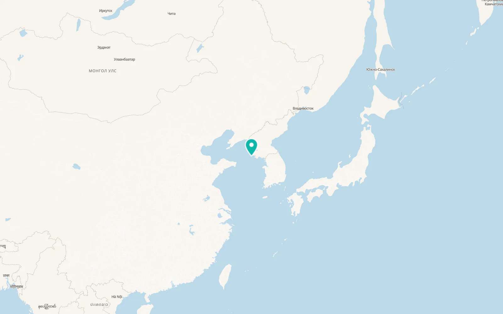 Map of Baengnyeongdo