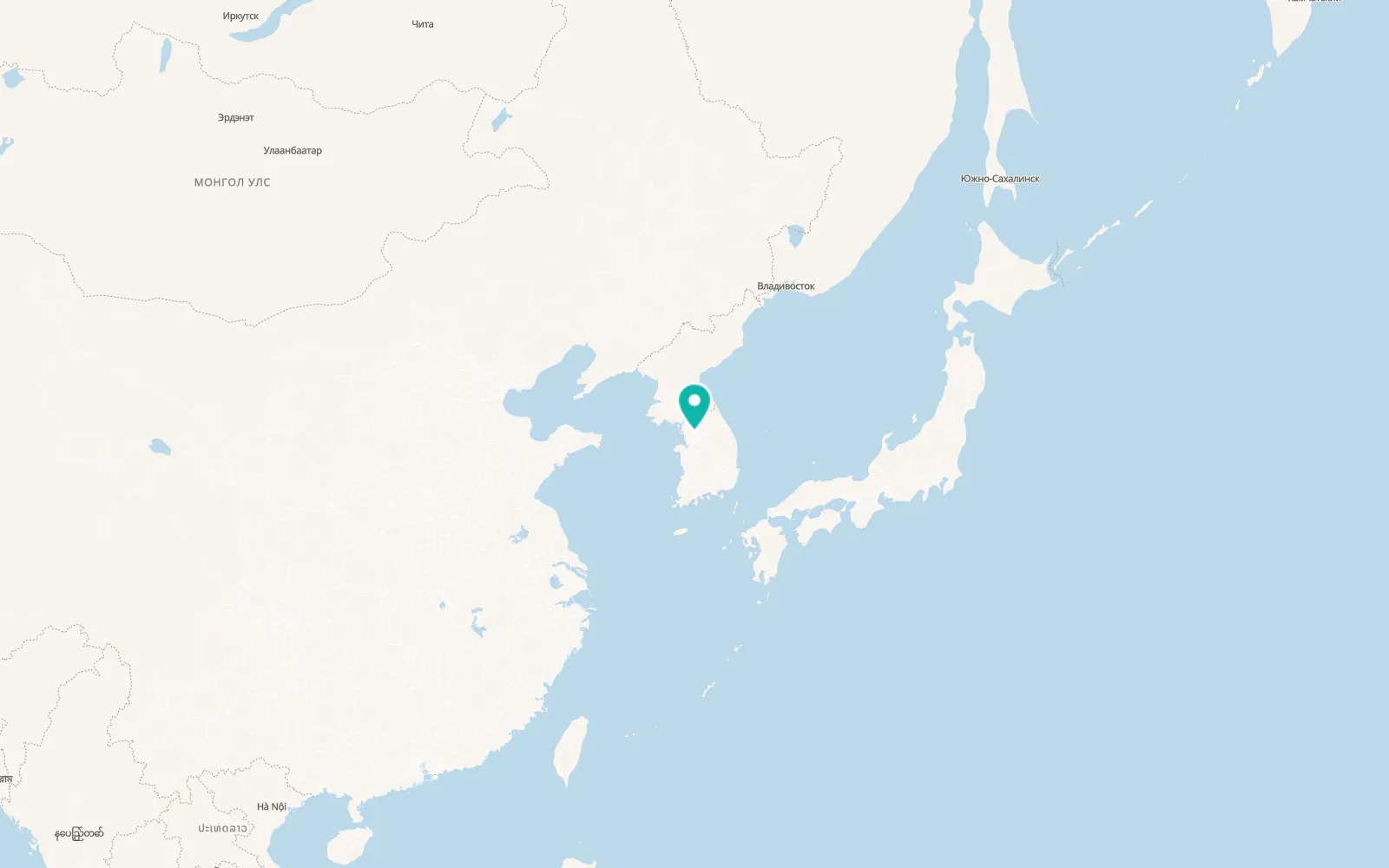 Map of Gwangju