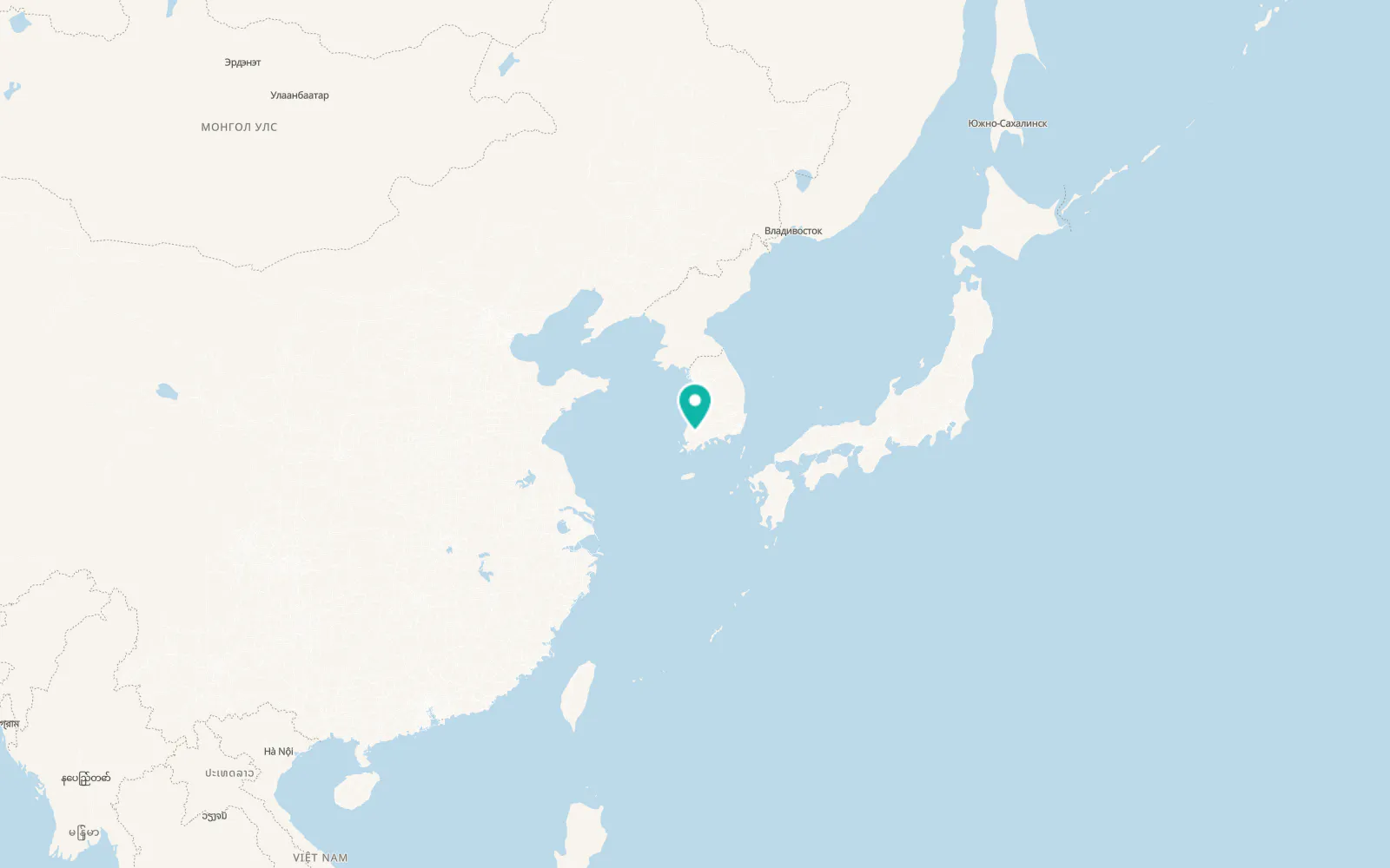 Map of Gwangju