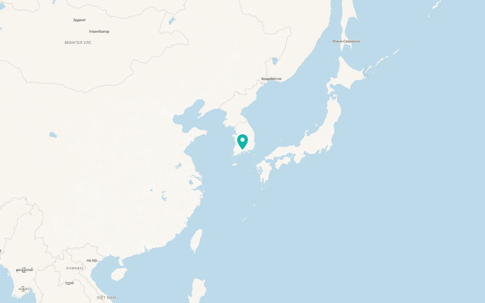 Map of Gwangyang