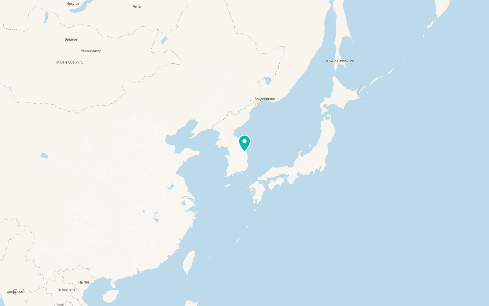 Map of T’aebaek