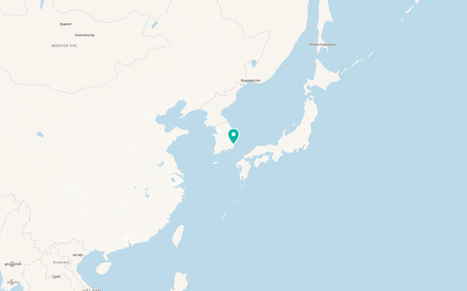 Map of Ulsan