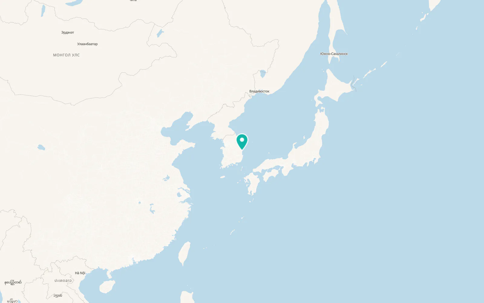Map of Yeongdeok