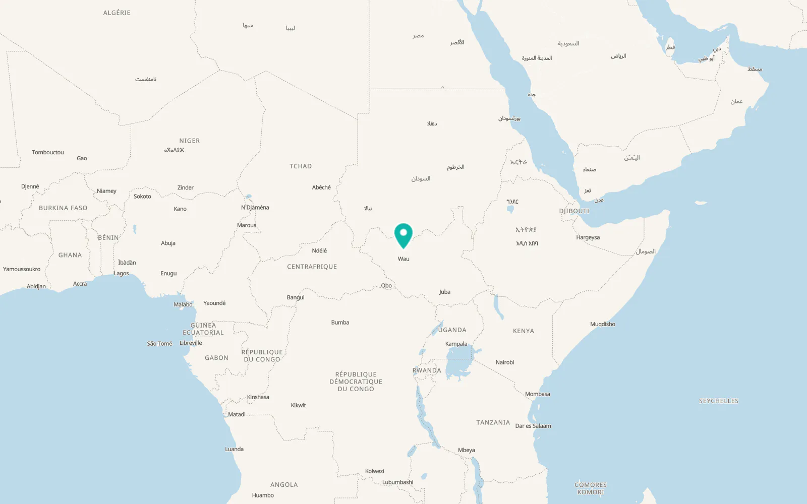 Map of Kuacjok