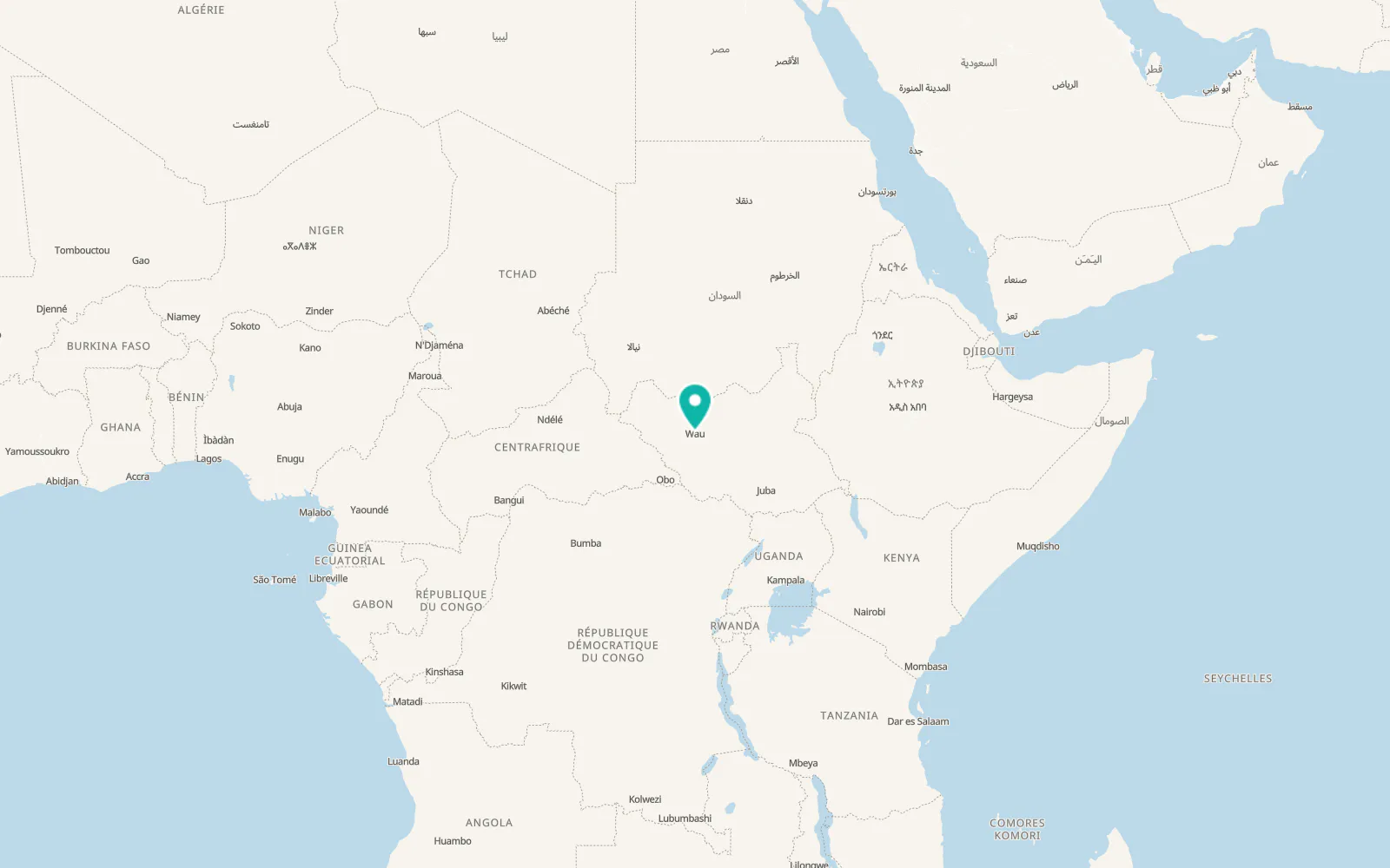 Map of Wau
