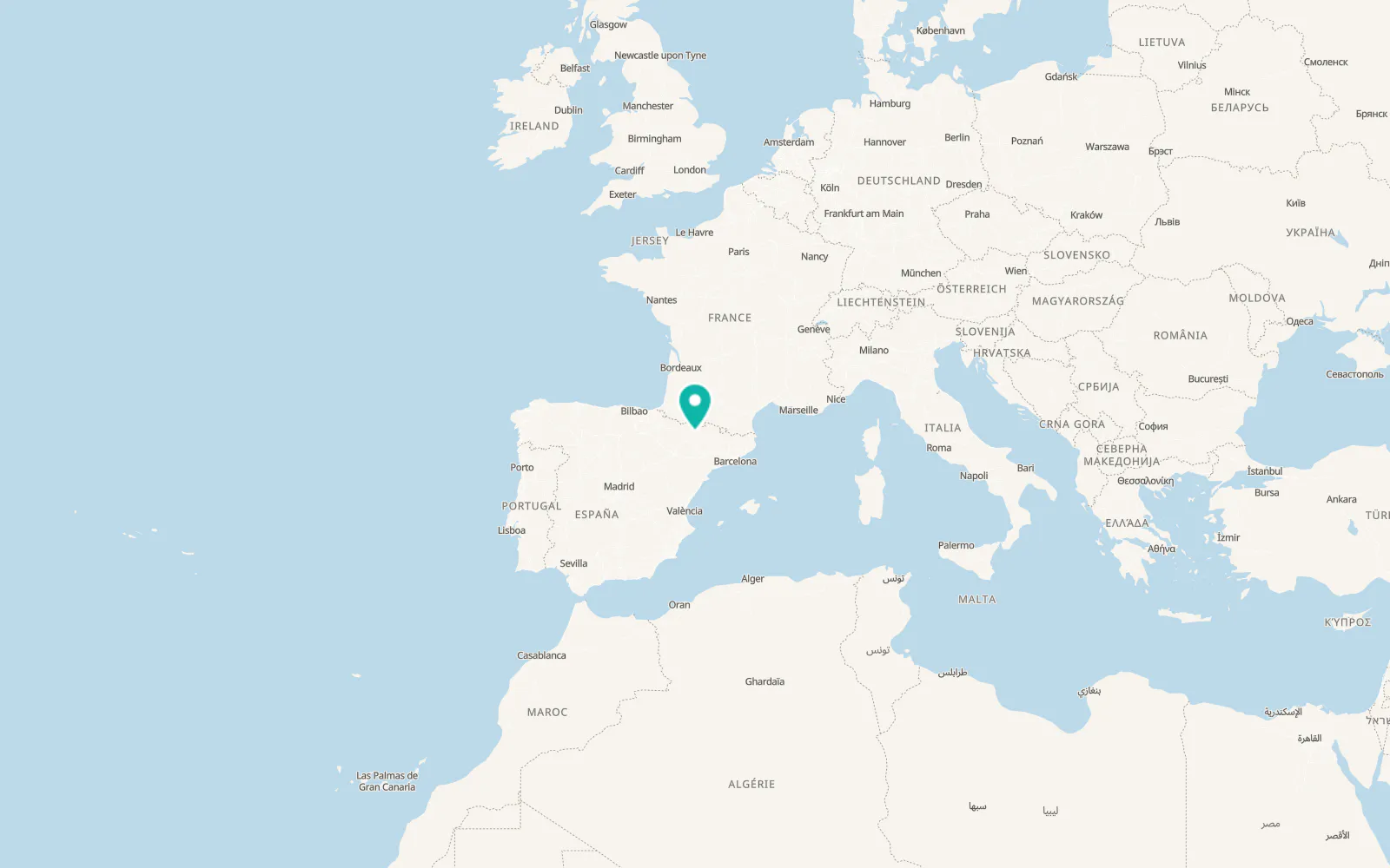 Map of Aínsa