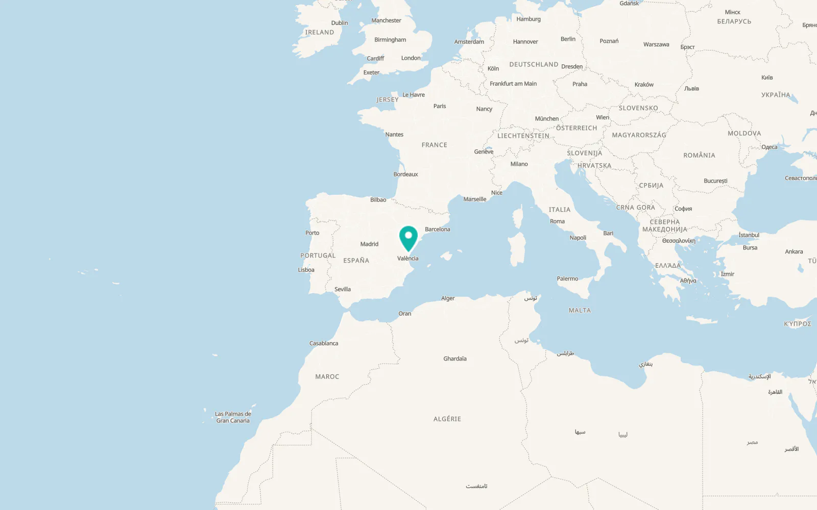 Map of Albalat dels Tarongers
