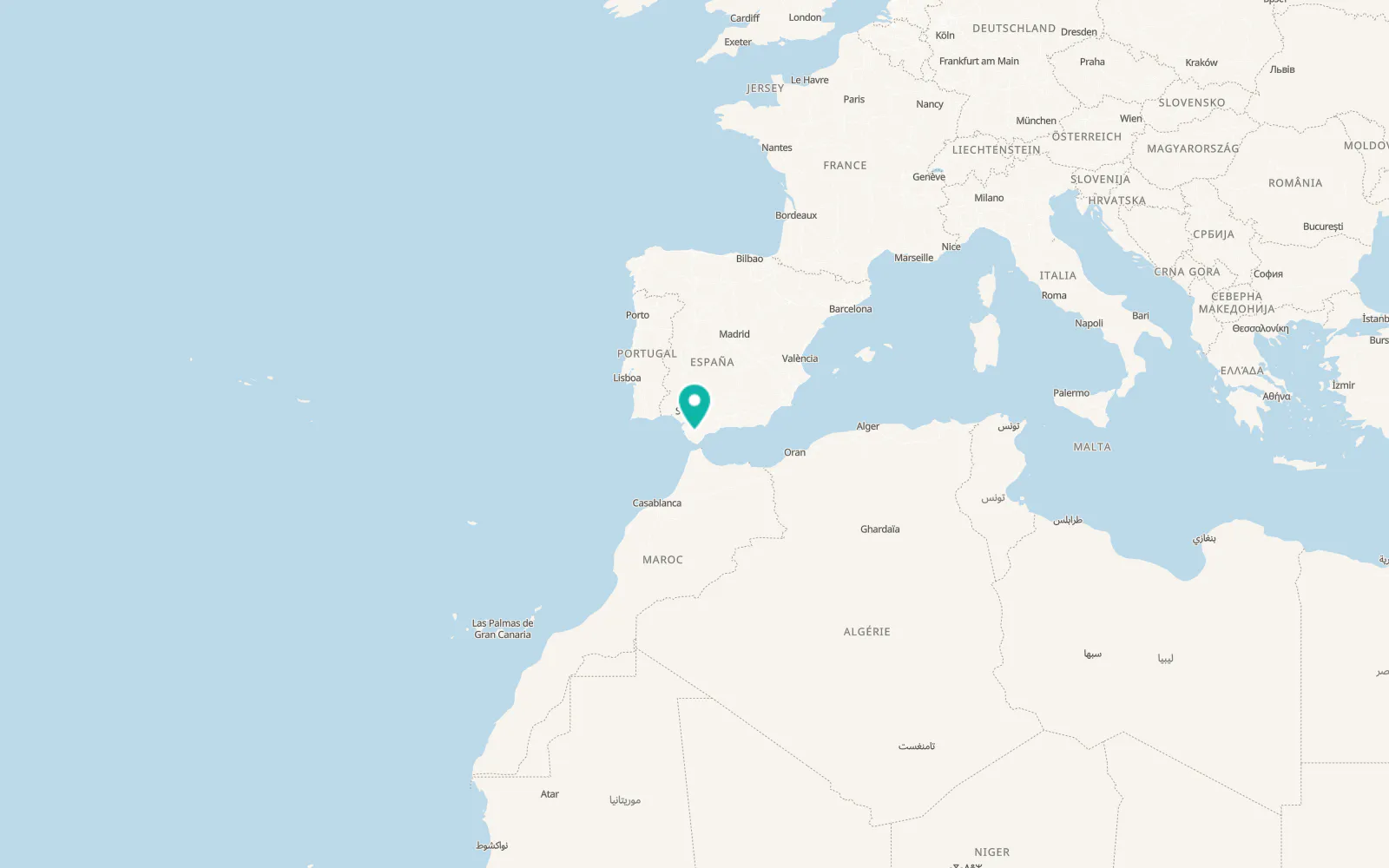 Map of Alcalá de los Gazules