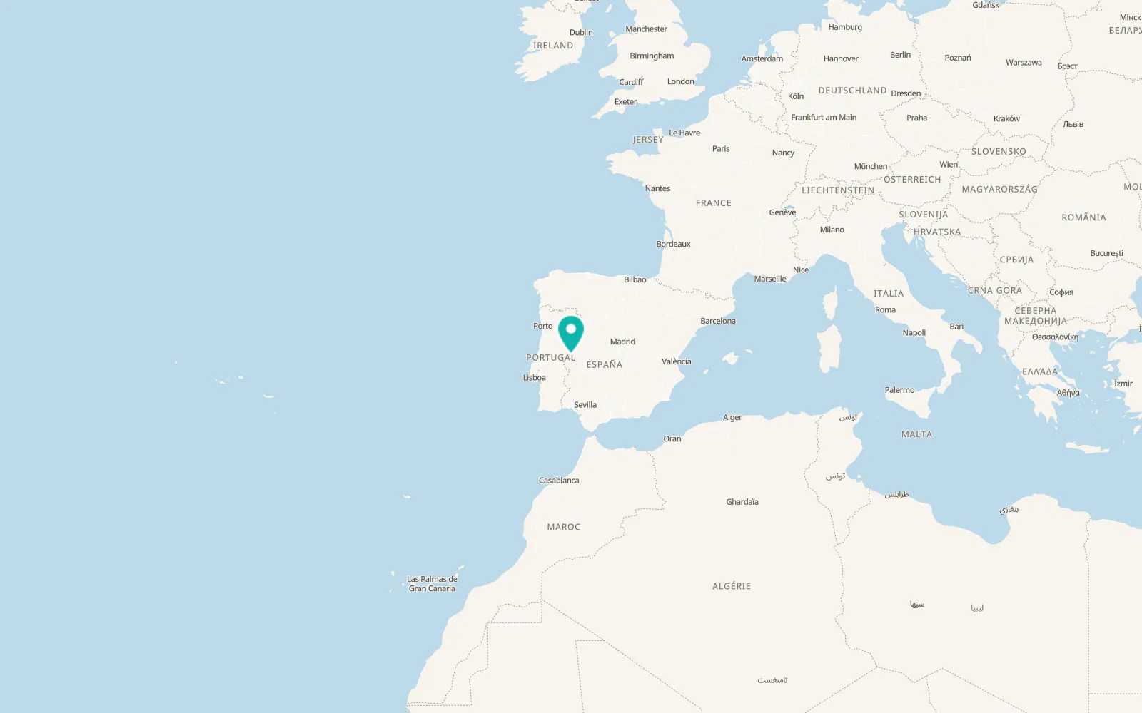 Map of Alcántara