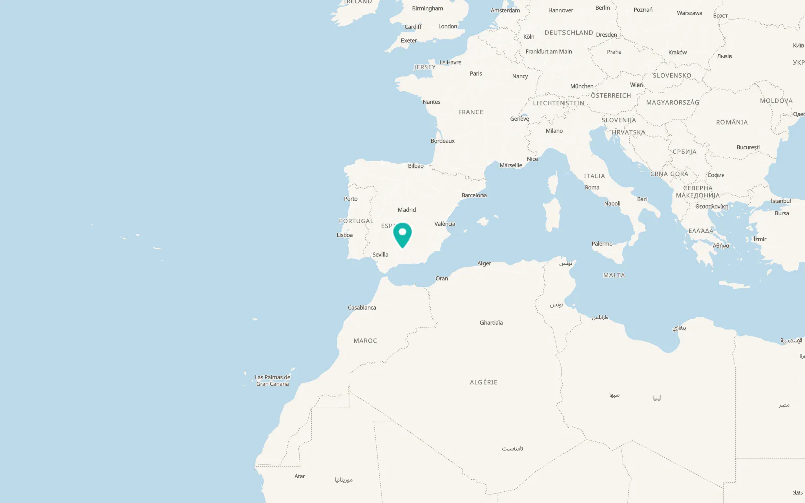 Map of Alcaudete