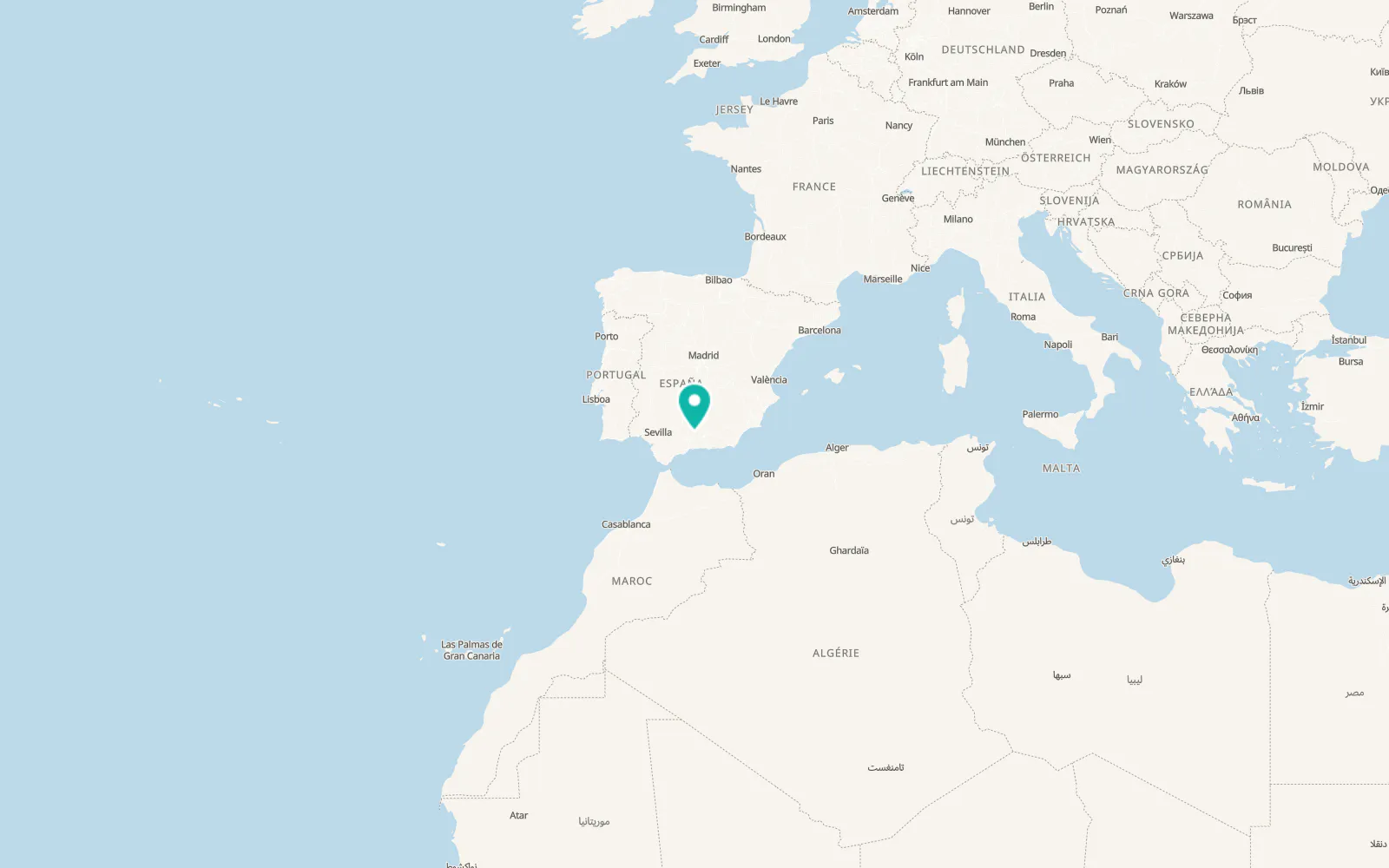 Map of Algarinejo