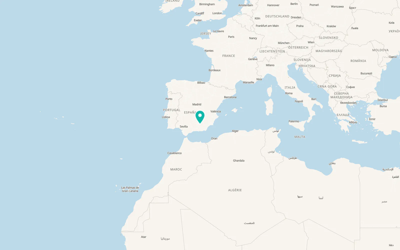 Map of Alicún de Ortega