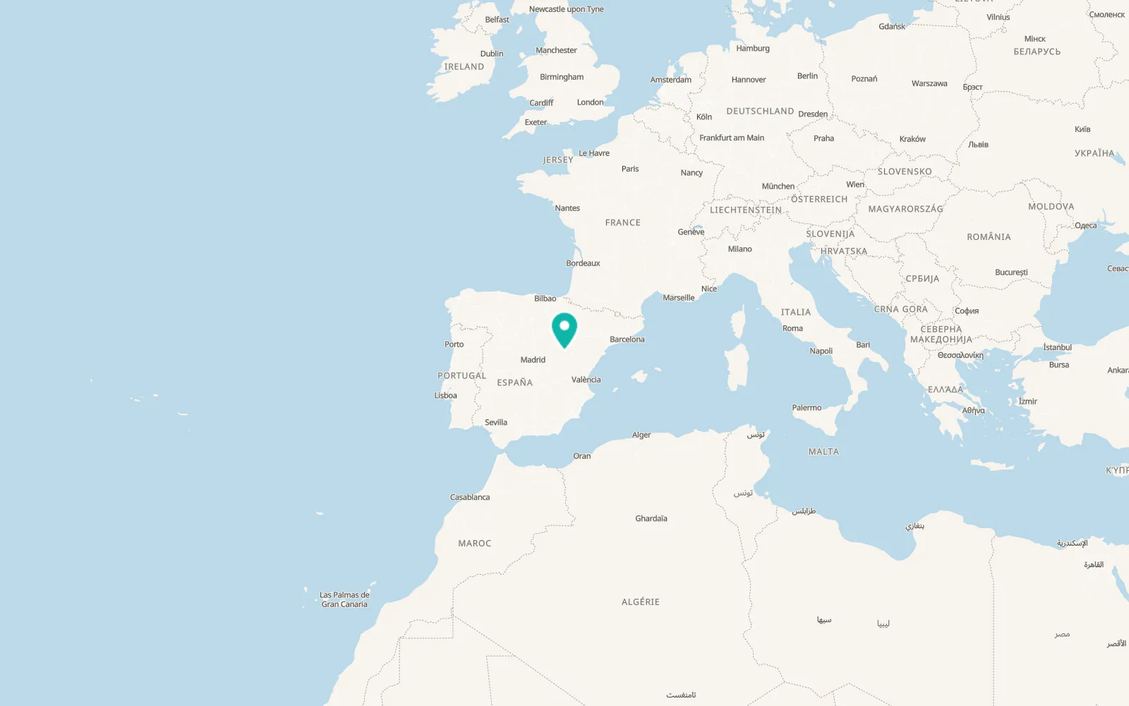 Map of Anquela del Pedregal