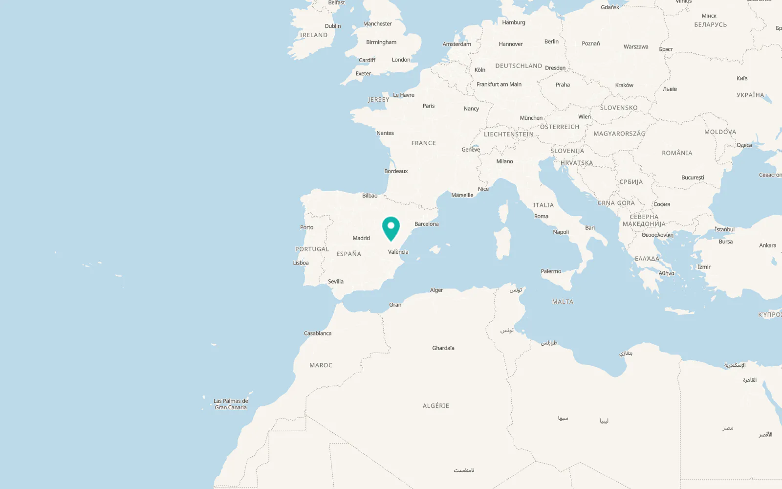 Map of Arcos de las Salinas