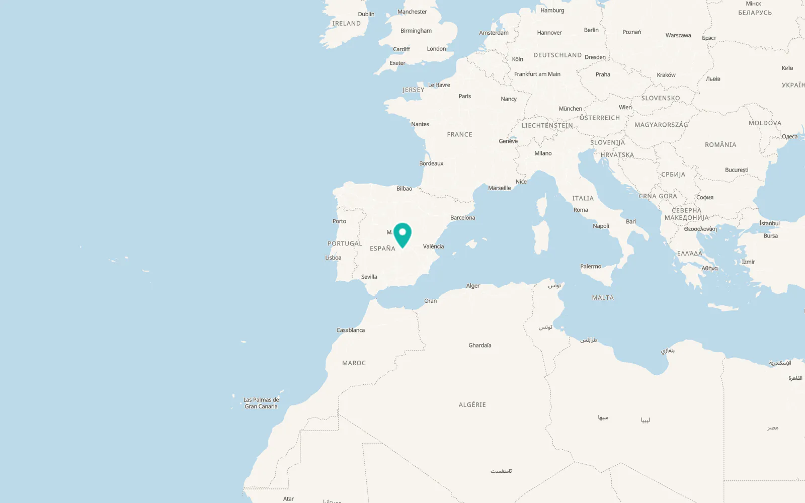 Map of Argamasilla de Alba