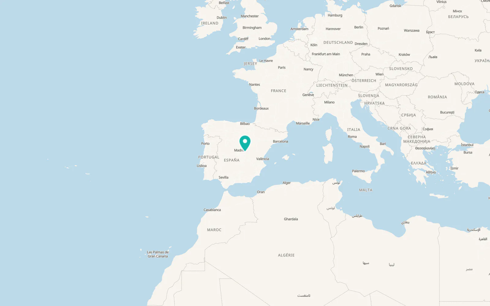 Map of Barajas de Melo