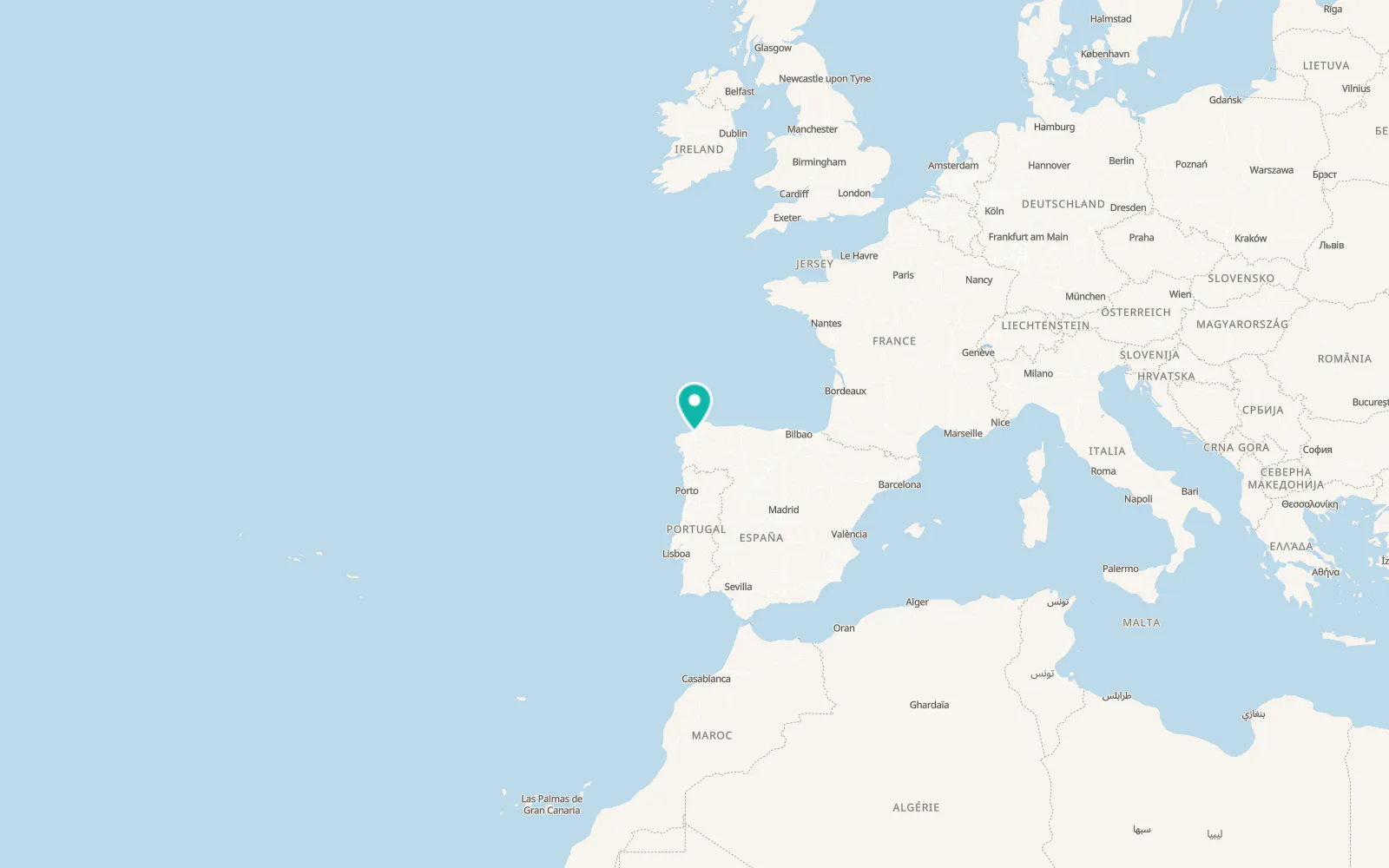 Map of Betanzos