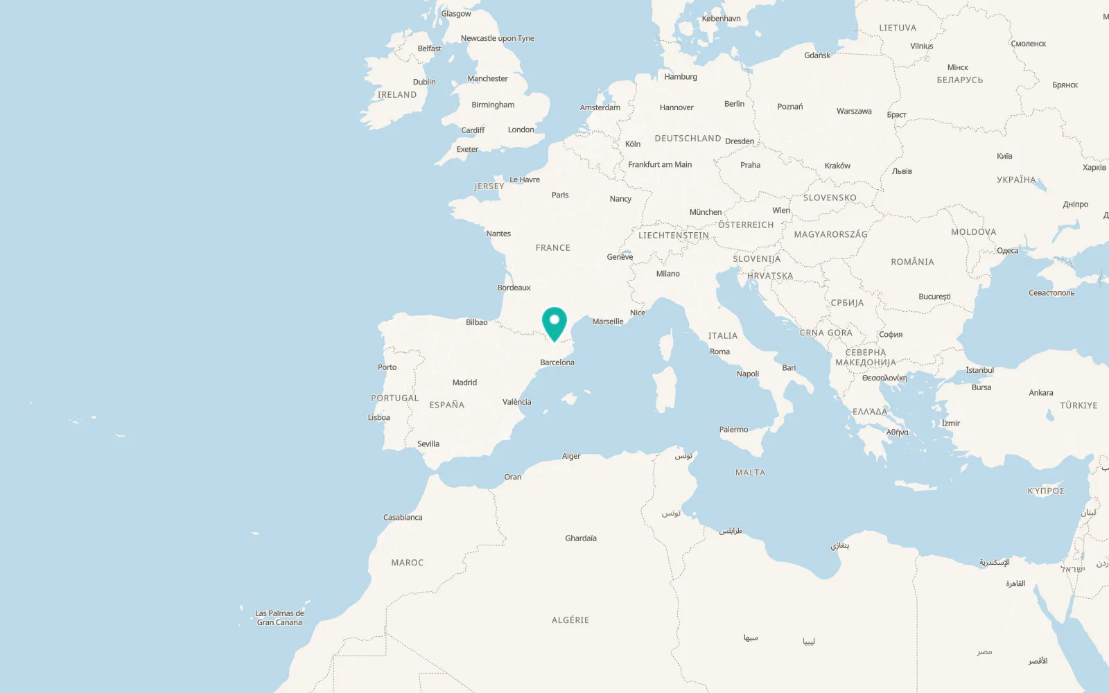 Map of Borredà