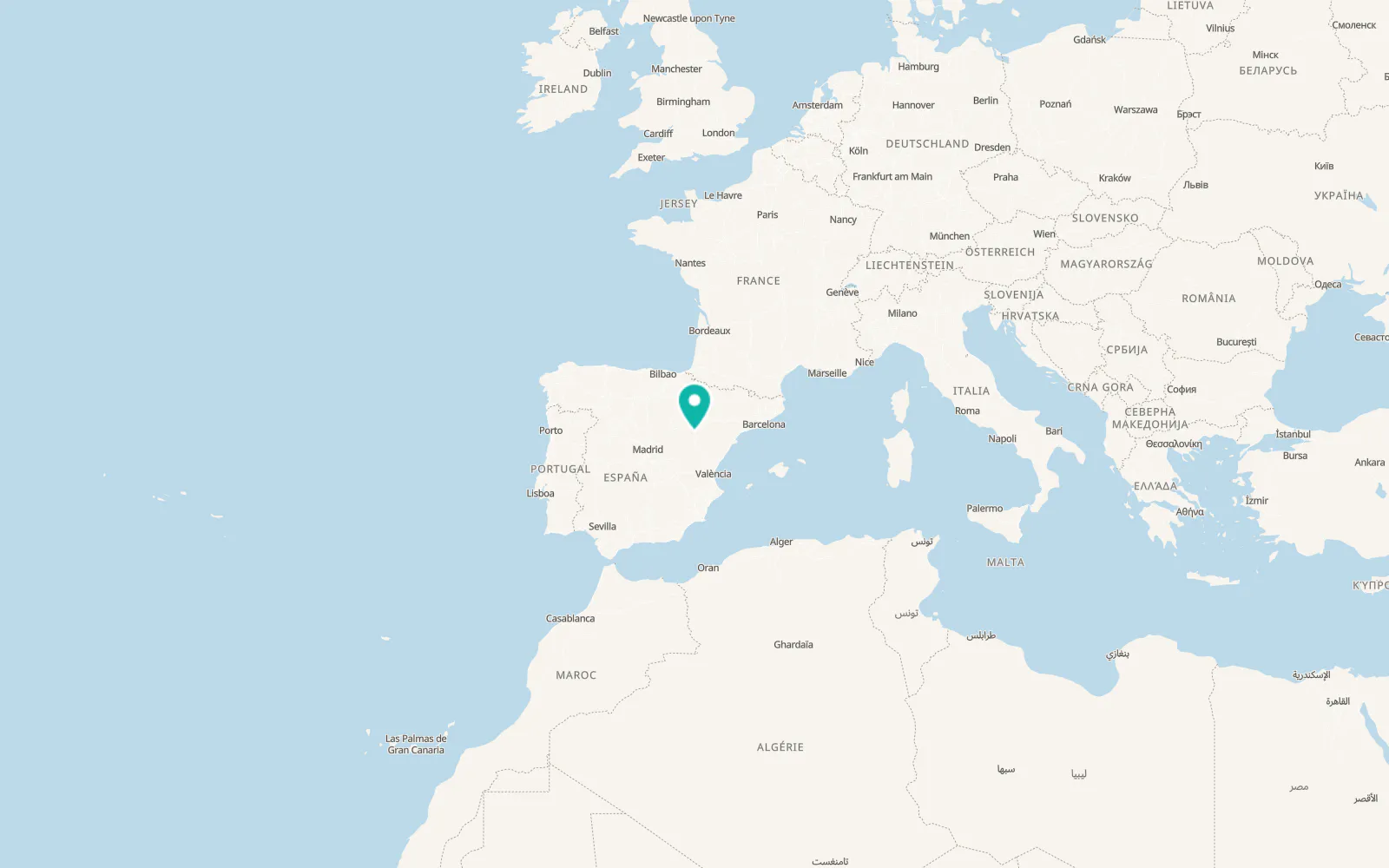 Map of Burbáguena