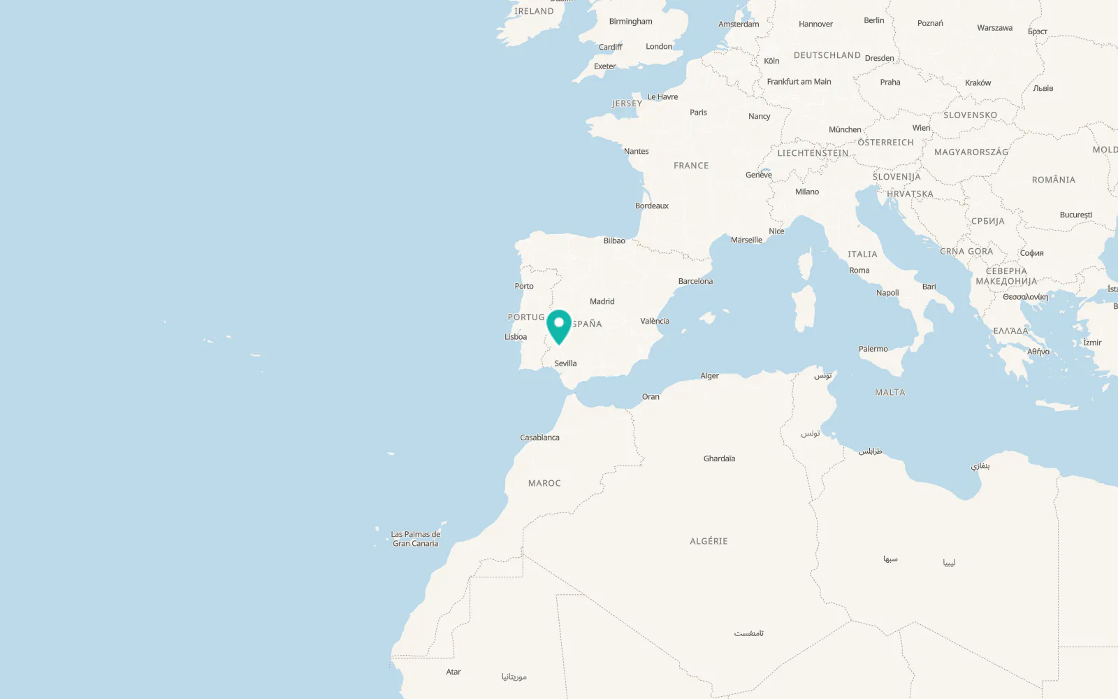 Map of Cabeza la Vaca