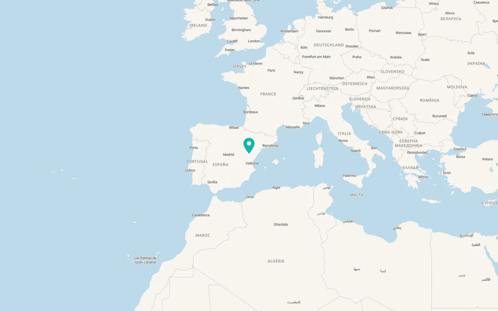 Map of Cabra de Mora