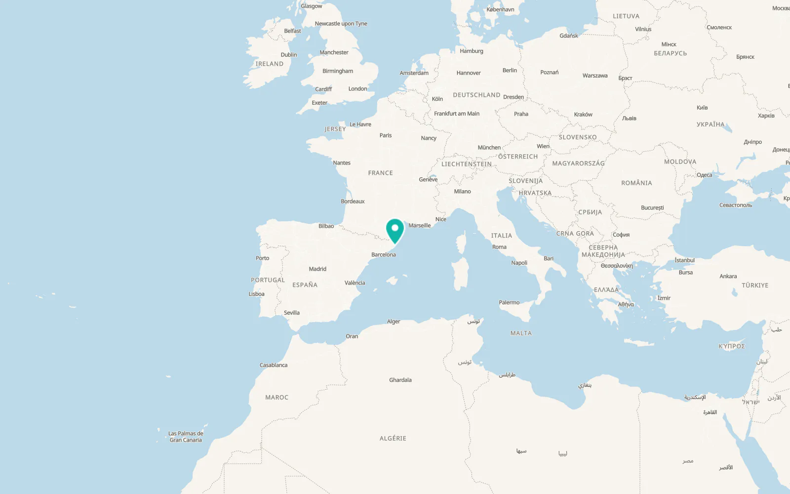 Map of Calella de Palafrugell
