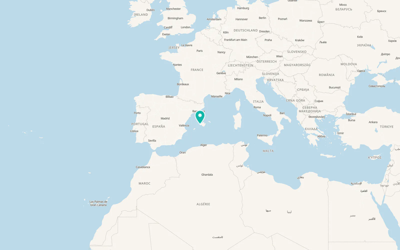 Map of Camp de Mar