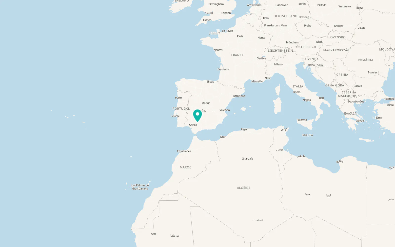 Map of Cañada Rosal