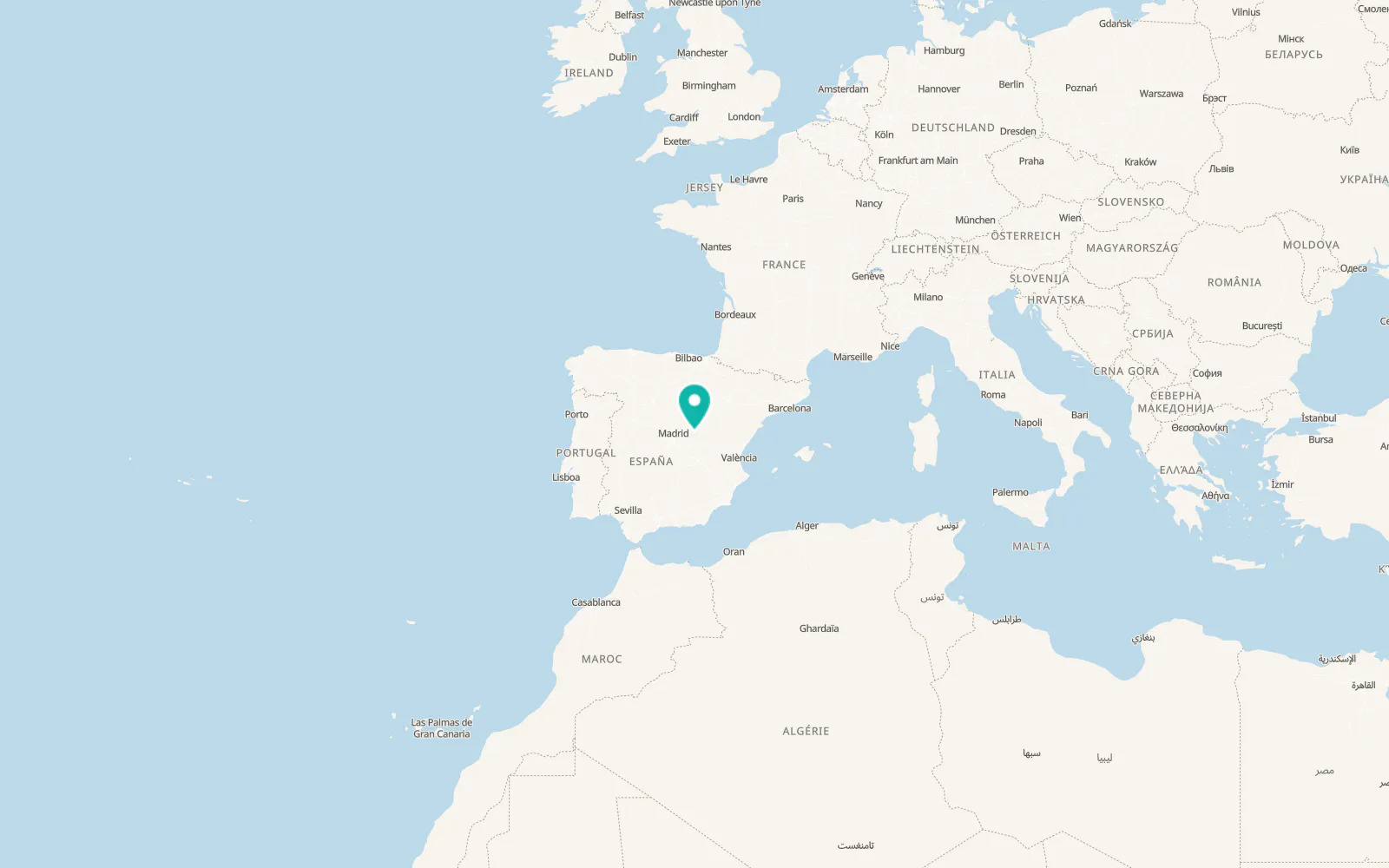 Map of Cañaveruelas