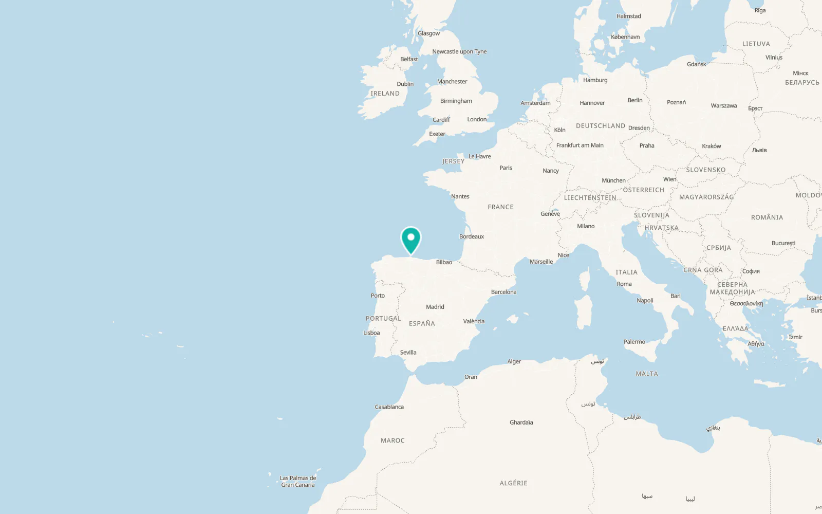 Map of Candás