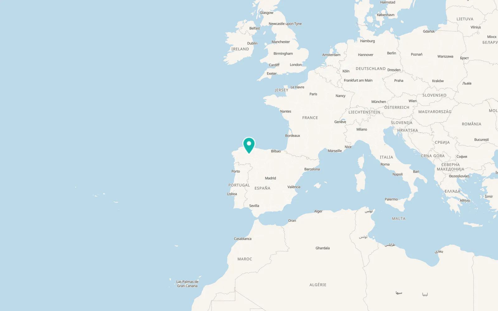 Map of Candín
