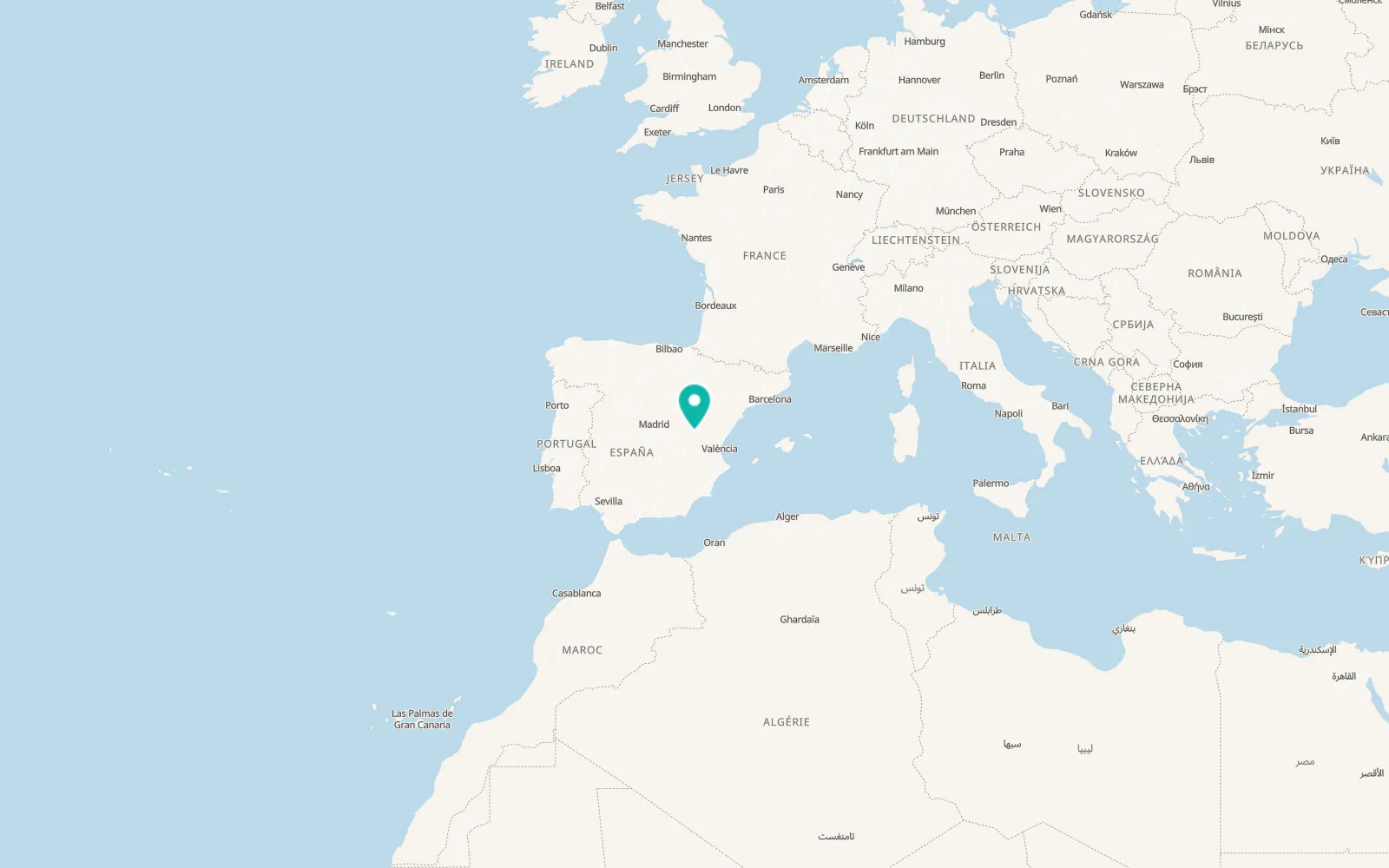 Map of Cañete