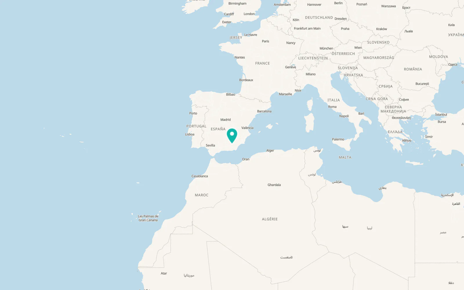 Map of Caniles