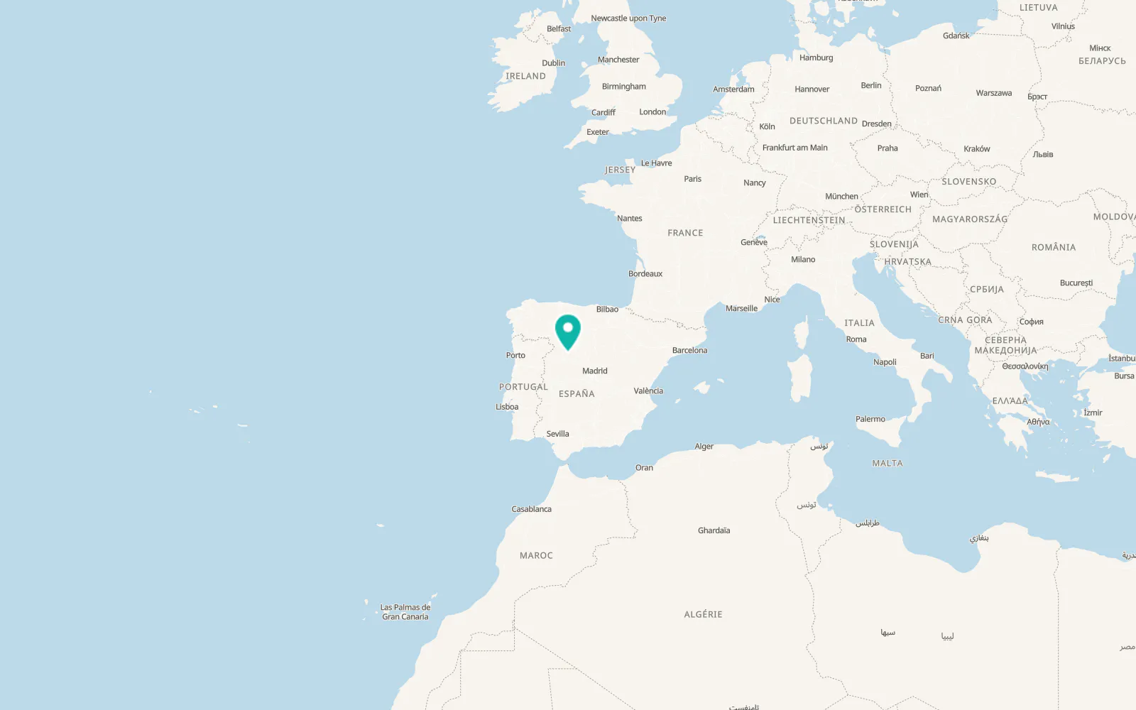 Map of Cañizal