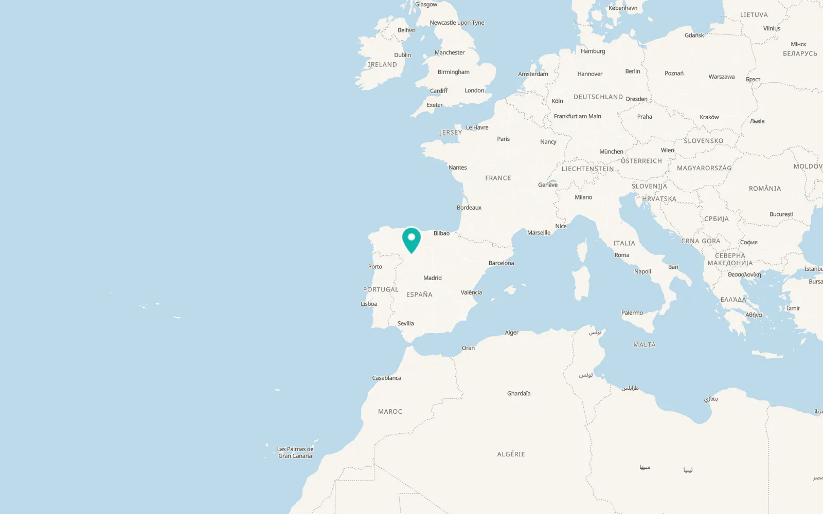 Map of Cañizo