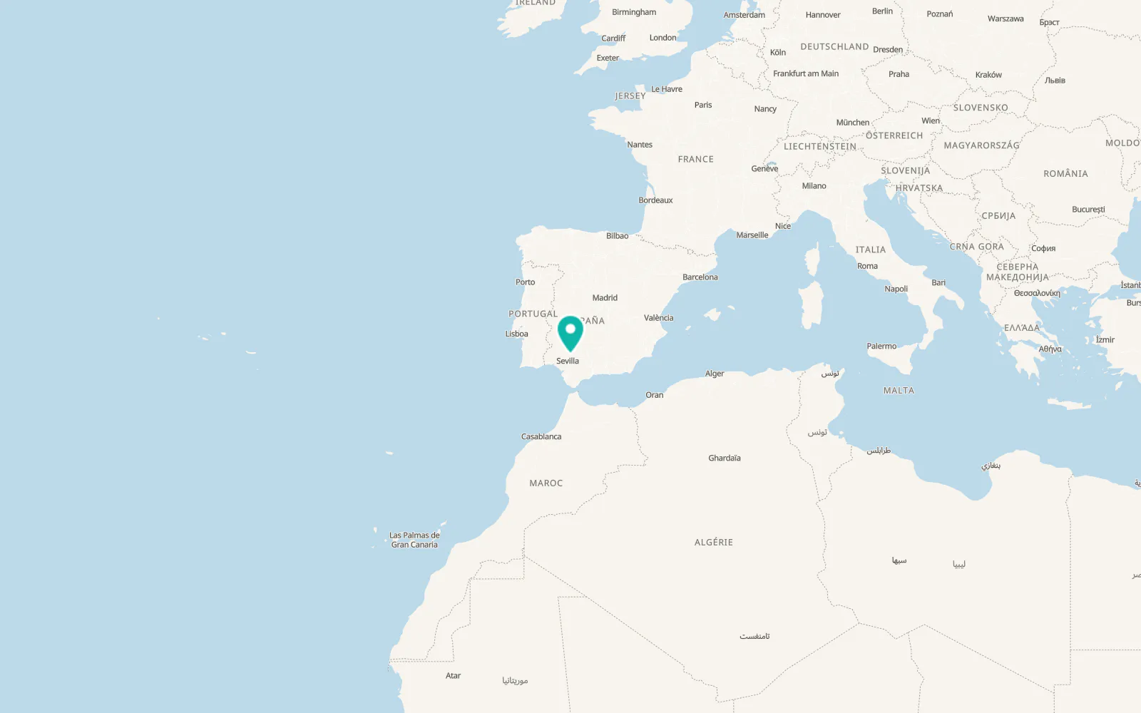 Map of Cantillana