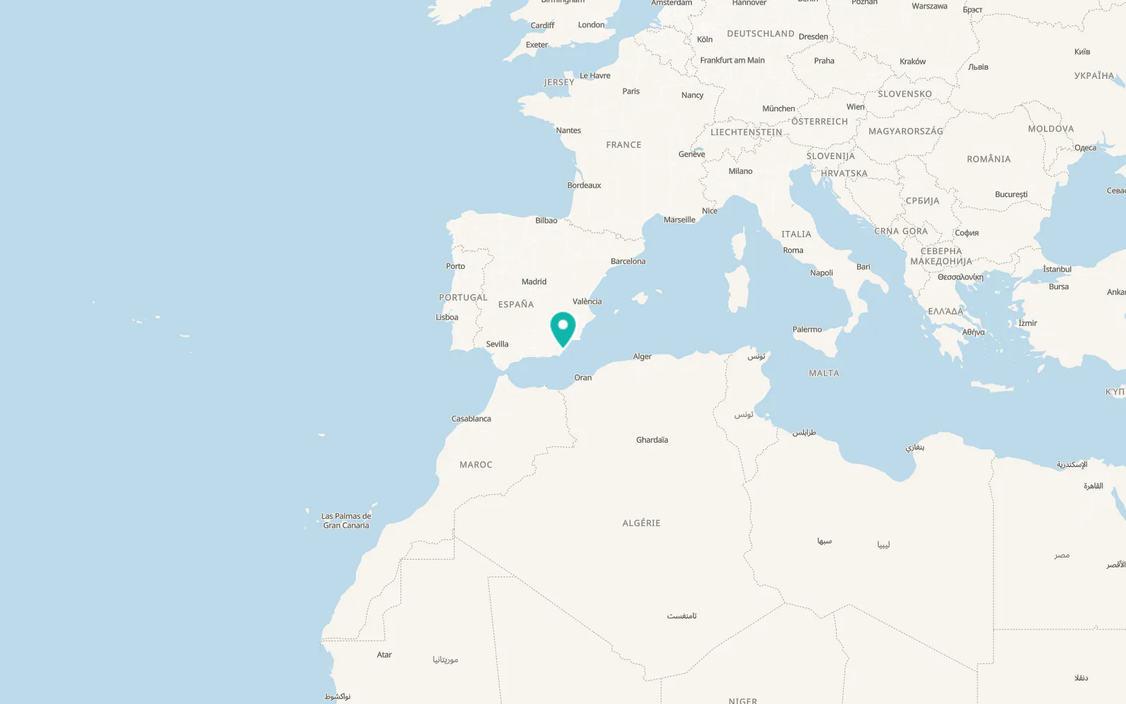 Map of Carboneras