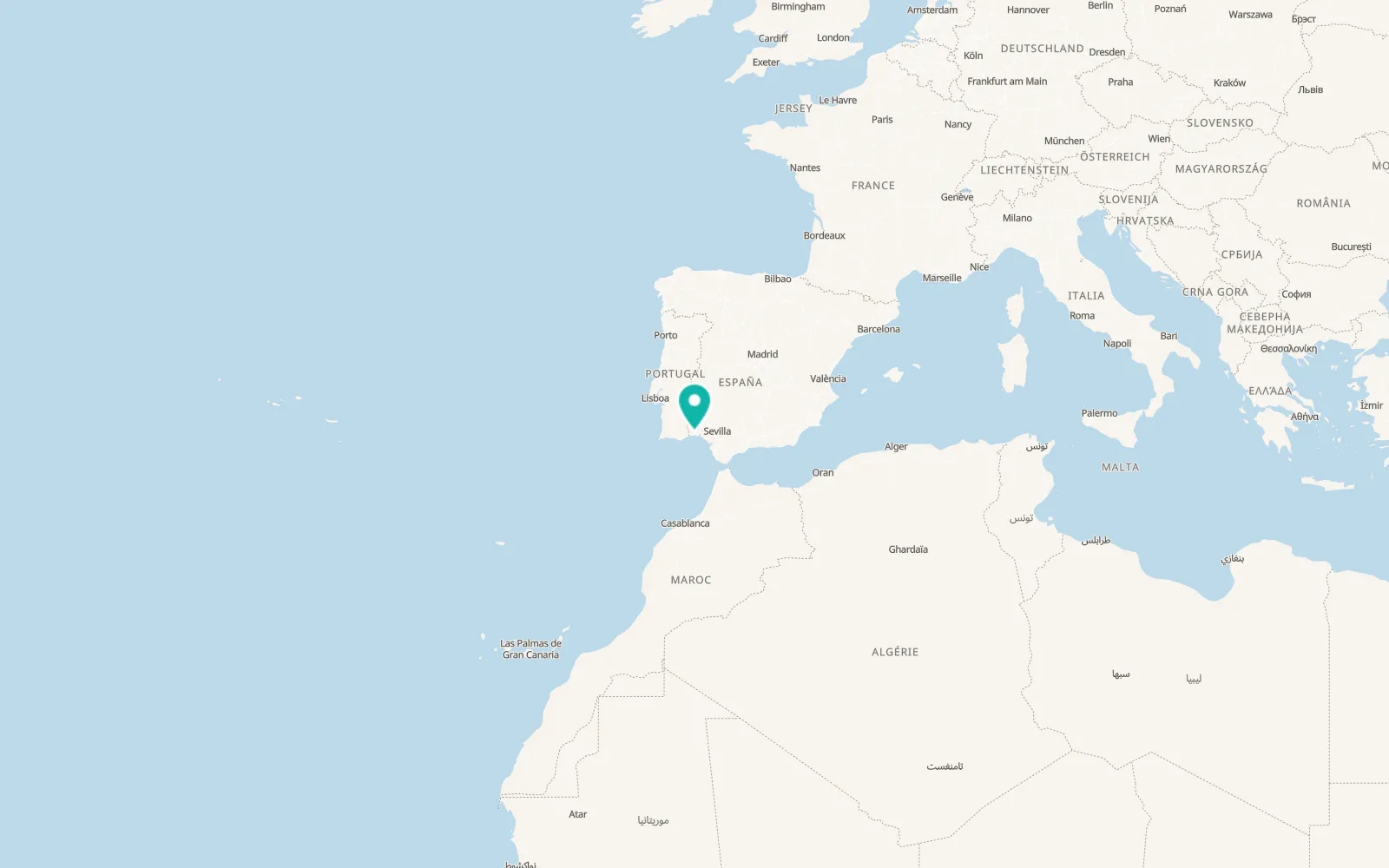 Map of Cartaya