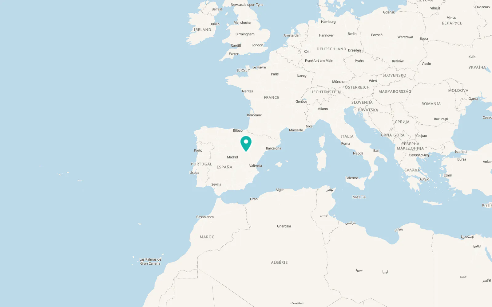 Map of Castellar de la Muela