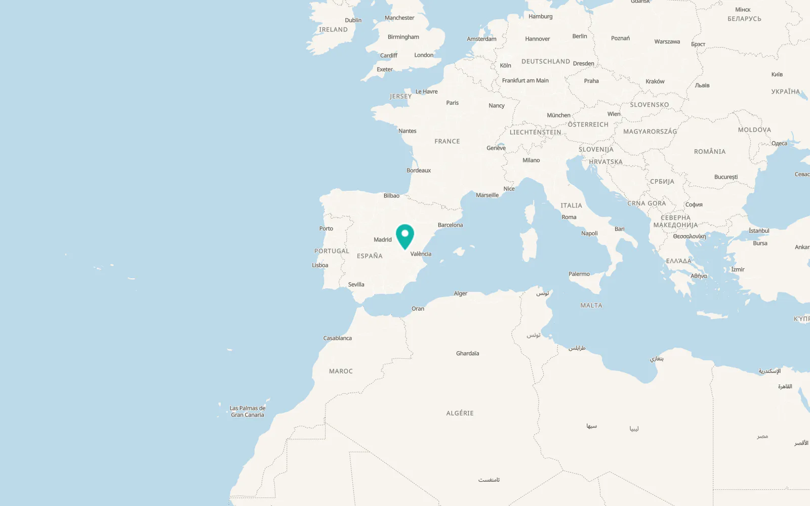 Map of Castillejo de Iniesta