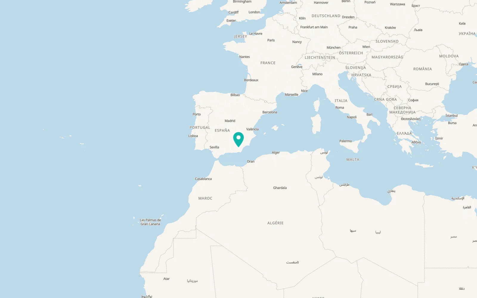 Map of Castro de Filabres