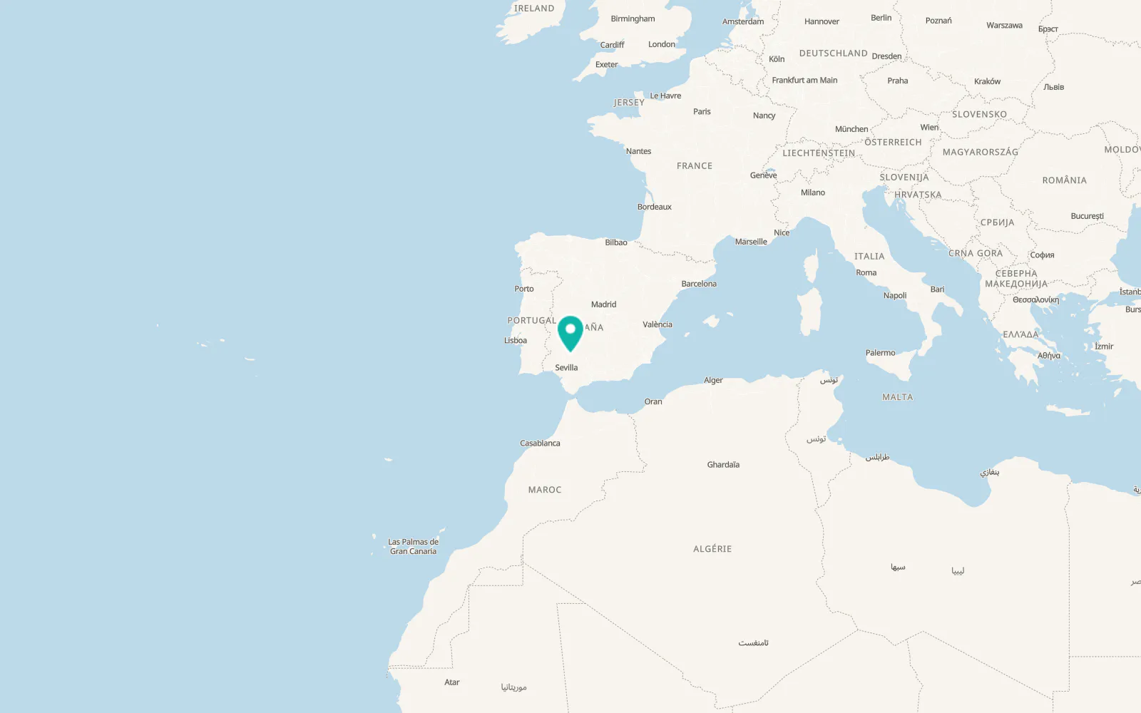Map of Cazalla de la Sierra