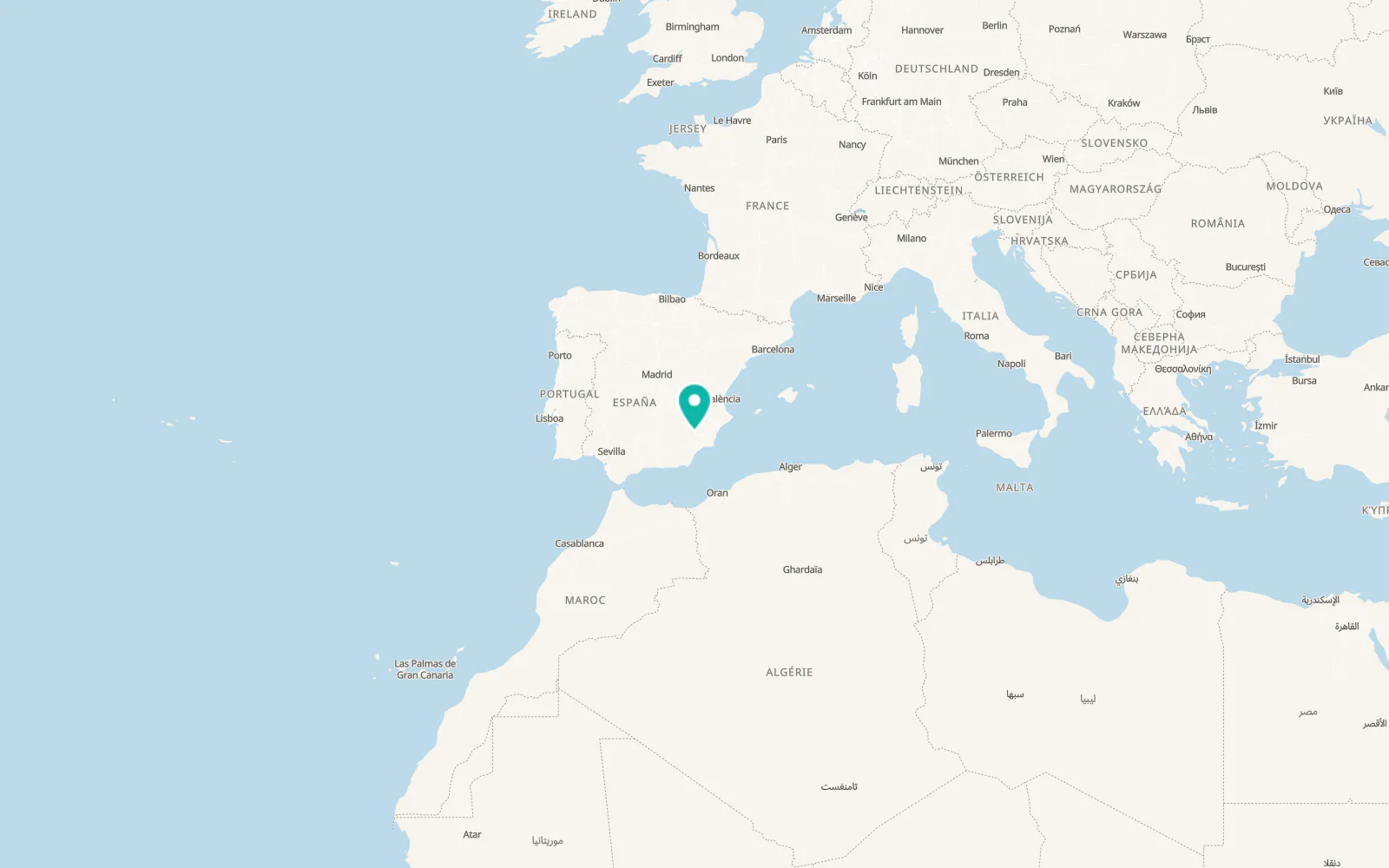 Map of Cehegín