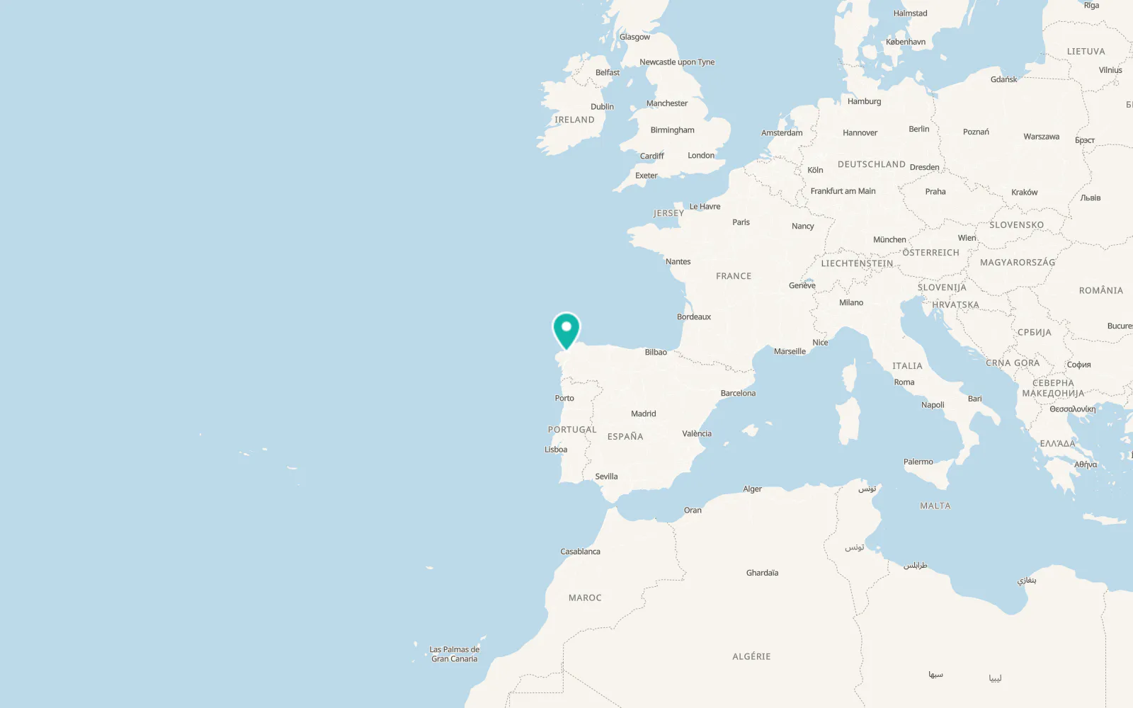 Map of Cerceda