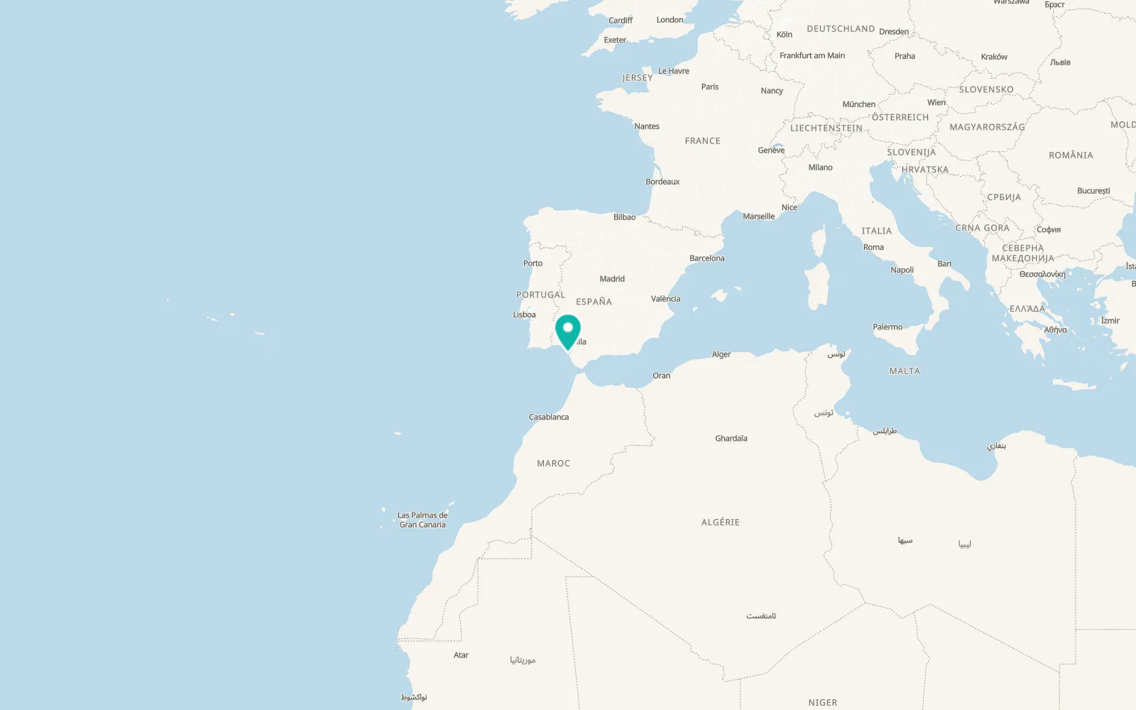 Map of Chipiona
