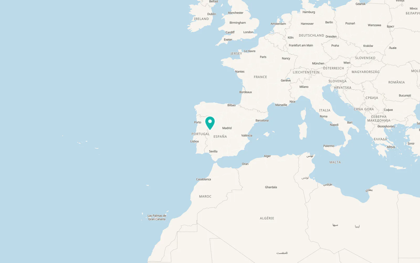 Map of Coria