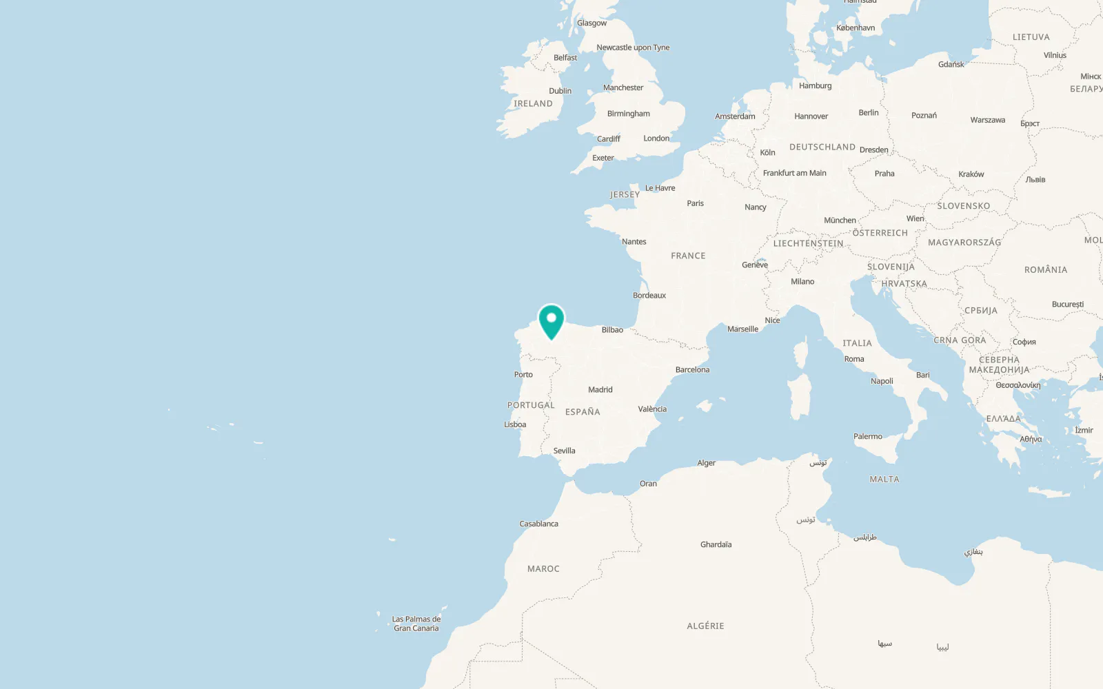 Map of Corullón