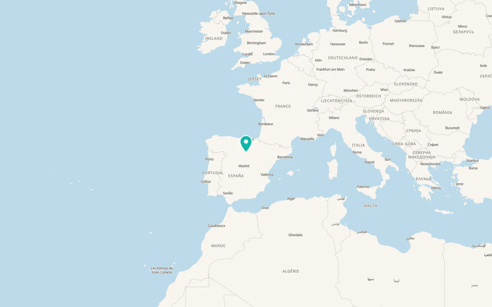 Map of Coruña del Conde