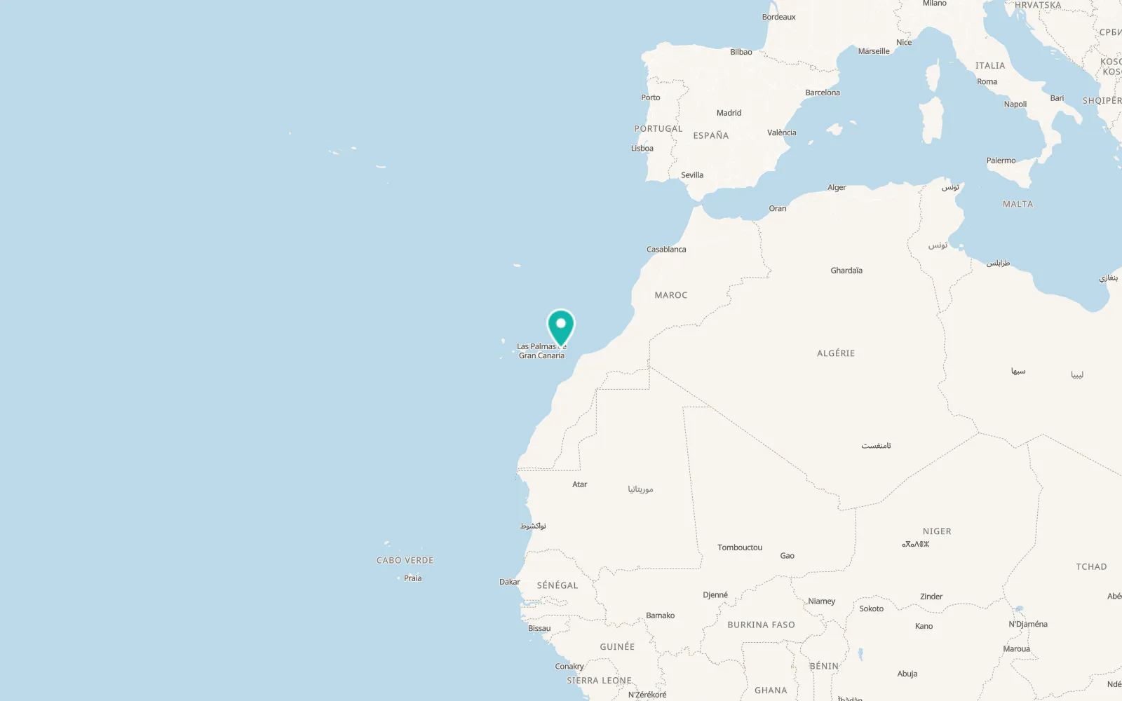 Map of Costa Calma