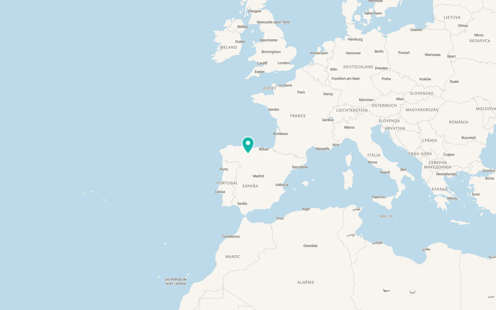 Map of Cubillas de Rueda